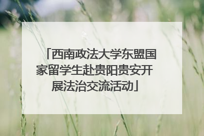 西南政法大学东盟国家留学生赴贵阳贵安开展法治交流活动