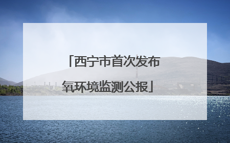 西宁市首次发布氧环境监测公报