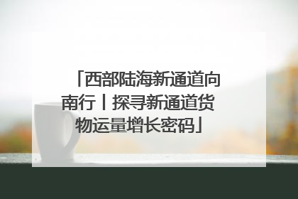 西部陆海新通道向南行丨探寻新通道货物运量增长密码