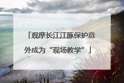 观摩长江江豚保护意外成为“现场教学”