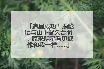 追星成功！鹿晗晒与山下智久合照，原来明星看见偶像和我一样……