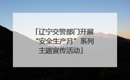 辽宁交警部门开展“安全生产月”系列主题宣传活动