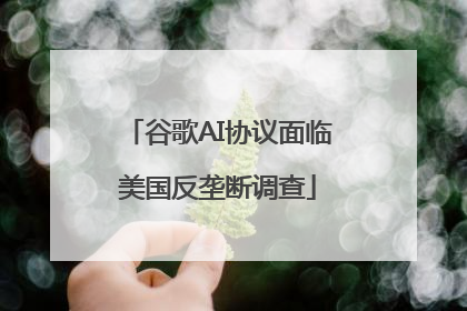谷歌AI协议面临美国反垄断调查