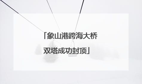 象山港跨海大桥双塔成功封顶