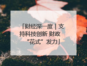 财经深一度｜支持科技创新 财政“花式”发力