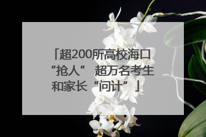 超200所高校海口“抢人” 超万名考生和家长“问计”