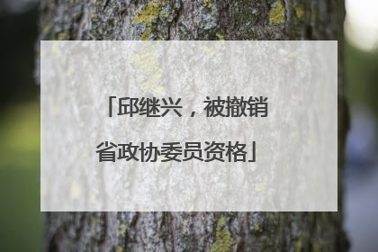 邱继兴，被撤销省政协委员资格