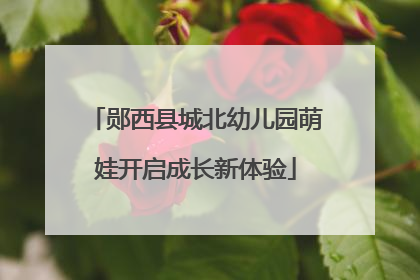 郧西县城北幼儿园萌娃开启成长新体验