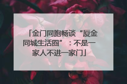 金门同胞畅谈“厦金同城生活圈”：不是一家人不进一家门