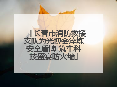 长春市消防救援支队为光博会淬炼安全盾牌 筑牢科技盛宴防火墙