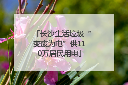 长沙生活垃圾“变废为电”供110万居民用电
