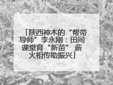陕西神木的“帮带导师”李永刚：田间课堂育“新苗” 薪火相传助振兴