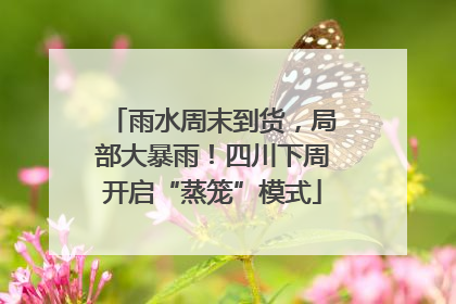 雨水周末到货，局部大暴雨！四川下周开启“蒸笼”模式