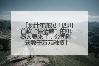 预计年底见！四川首款“懂情感”的机器人要来了，公司刚获数千万元融资