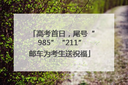 高考首日，尾号“985”“211”邮车为考生送祝福