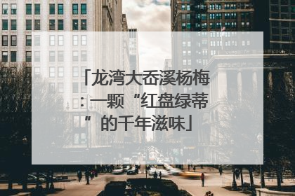 龙湾大岙溪杨梅：一颗“红盘绿蒂”的千年滋味