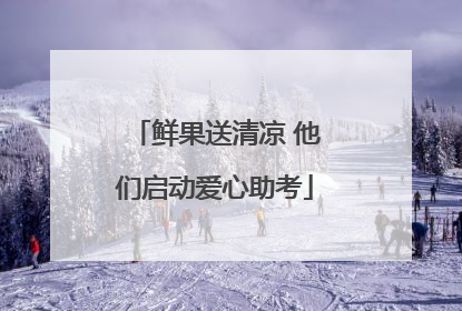 鲜果送清凉 他们启动爱心助考