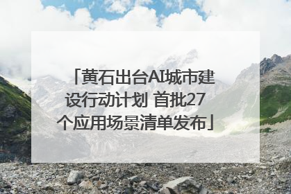 黄石出台AI城市建设行动计划 首批27个应用场景清单发布