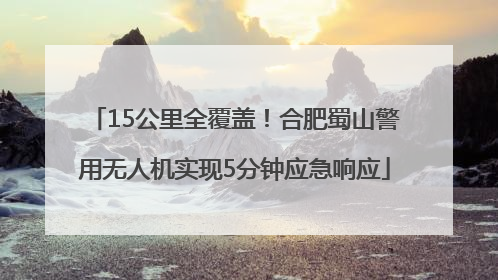 15公里全覆盖！合肥蜀山警用无人机实现5分钟应急响应