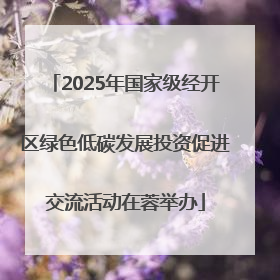 2025年国家级经开区绿色低碳发展投资促进交流活动在蓉举办