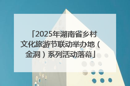 2025年湖南省乡村文化旅游节联动举办地（金洞）系列活动落幕