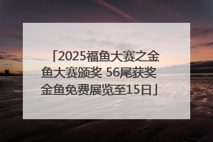 2025福鱼大赛之金鱼大赛颁奖 56尾获奖金鱼免费展览至15日