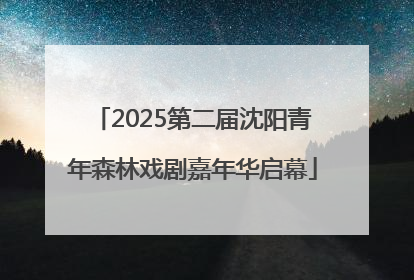 2025第二届沈阳青年森林戏剧嘉年华启幕