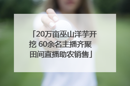 20万亩巫山洋芋开挖 60余名主播齐聚田间直播助农销售