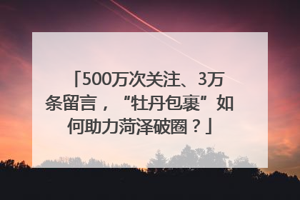 500万次关注、3万条留言，“牡丹包裹”如何助力菏泽破圈？