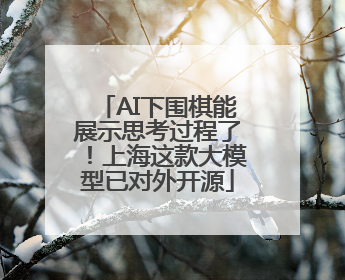 AI下围棋能展示思考过程了！上海这款大模型已对外开源