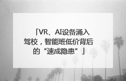 VR、AI设备涌入驾校，智能班低价背后的“速成隐患”